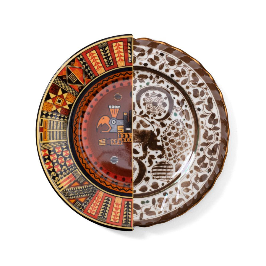 Assiette de Dîner Hybride Mitla en porcelaine par CTRLZACK - 1