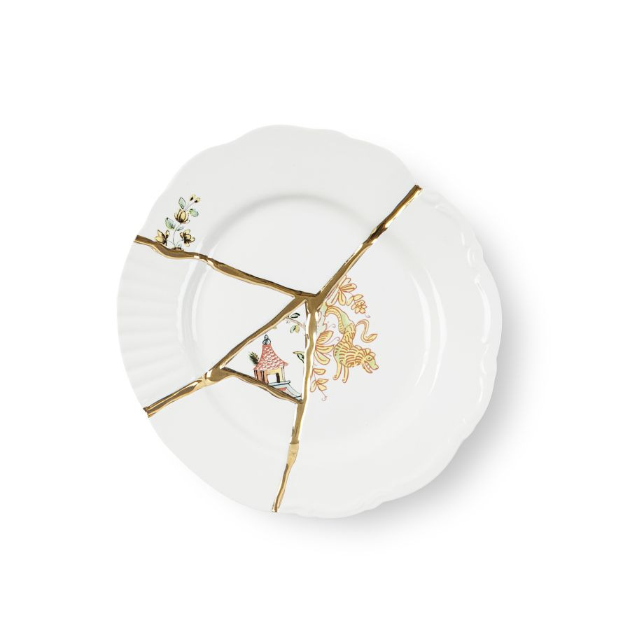 Assiette à dessert Kintsugi 2 en porcelaine par Marcantonio x Seletti