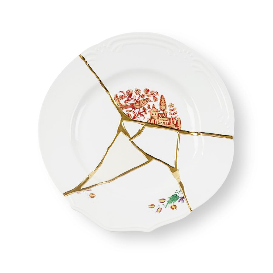Assiette à dîner Kintsugi 1 en porcelaine par Marcantonio x Seletti