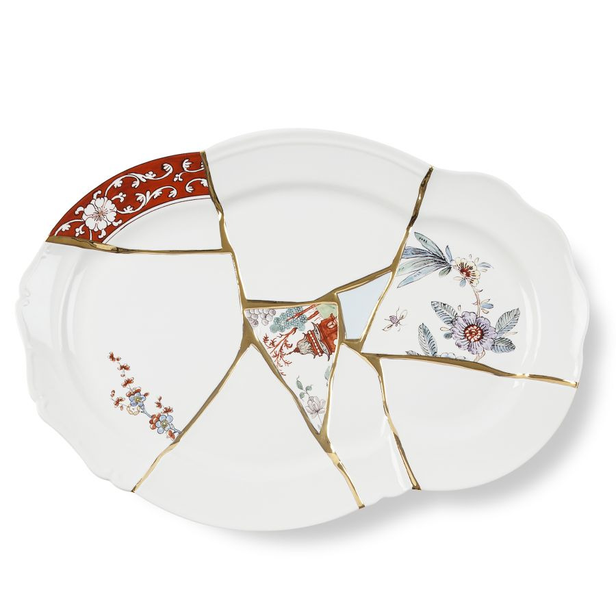 Plateau Kintsugi en porcelaine par Marcantonio x Seletti