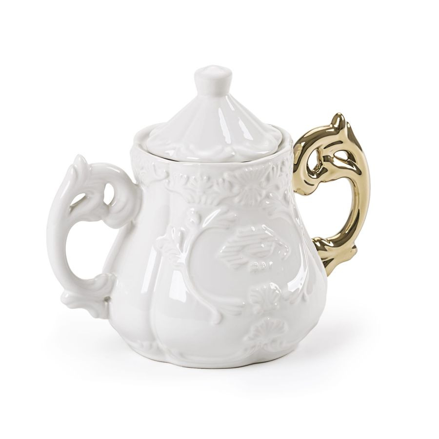 Sucrier I-Sugar I-Wares Gold en porcelaine par Selab x Seletti