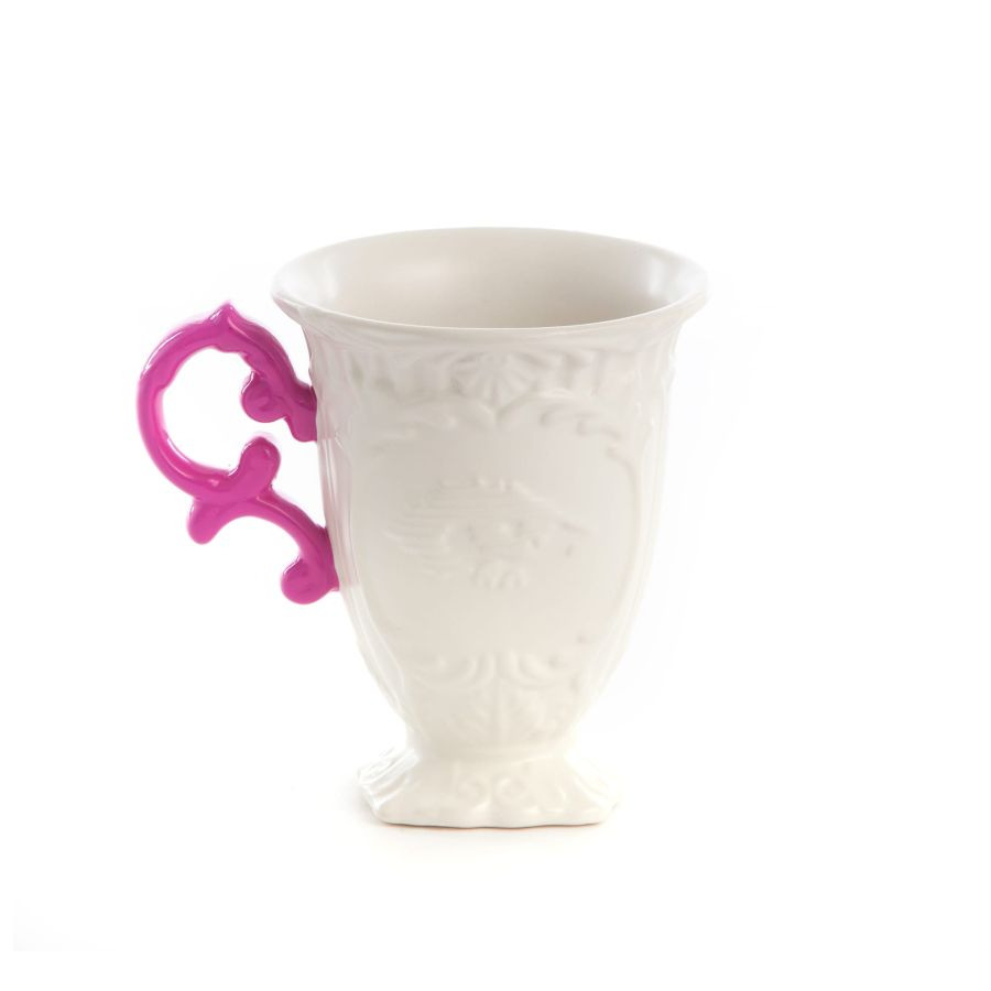 I-Mug avec anse Fuchsia I-Wares en porcelaine par Selab x Seletti