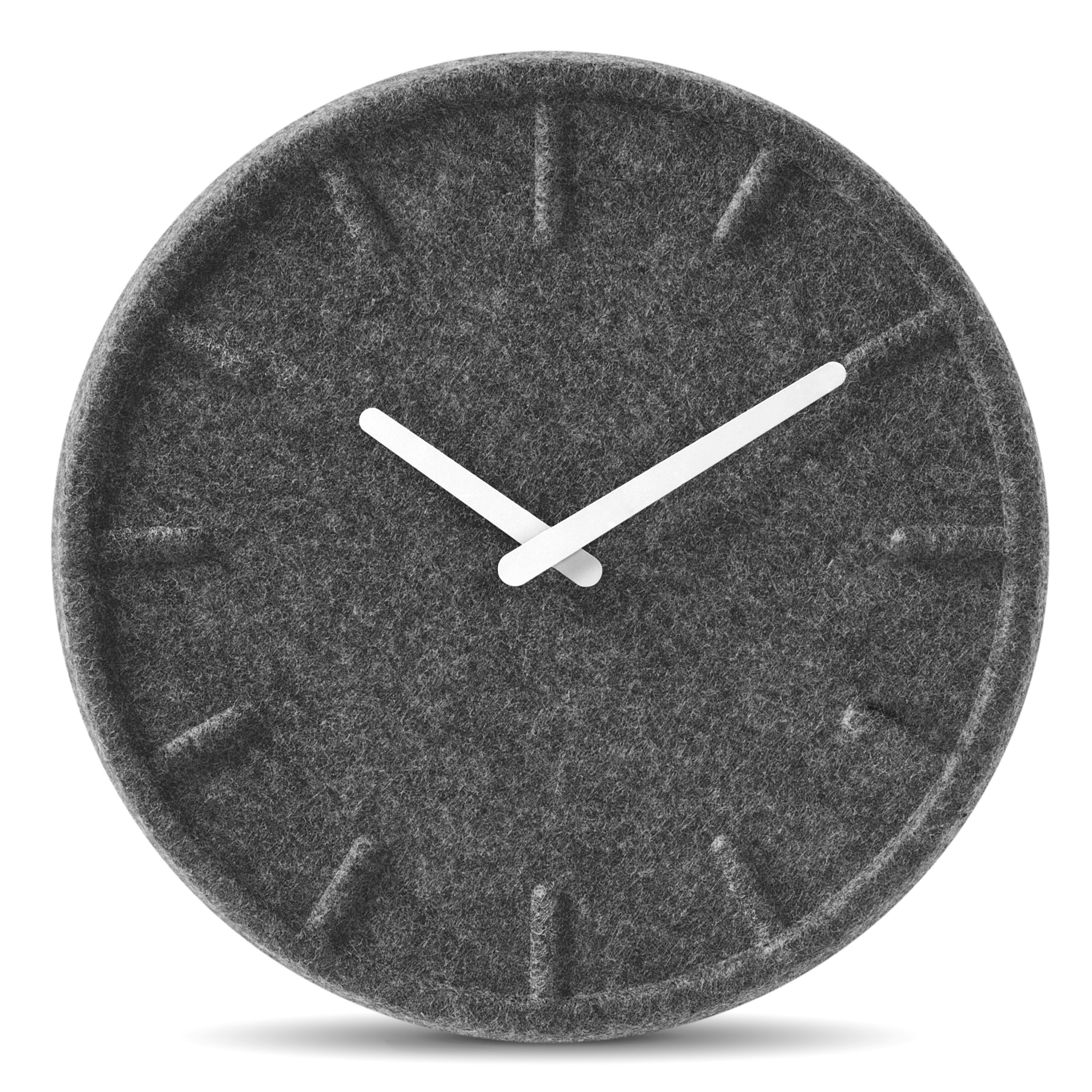 Horloge murale design Felt 35 blanc en feutre par Sebastian Herkner
