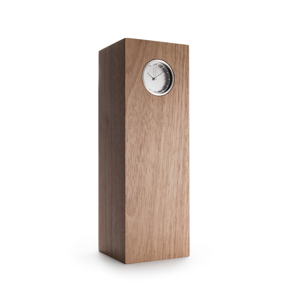 Horloge en bois tube wood naturel par piet hein eek
