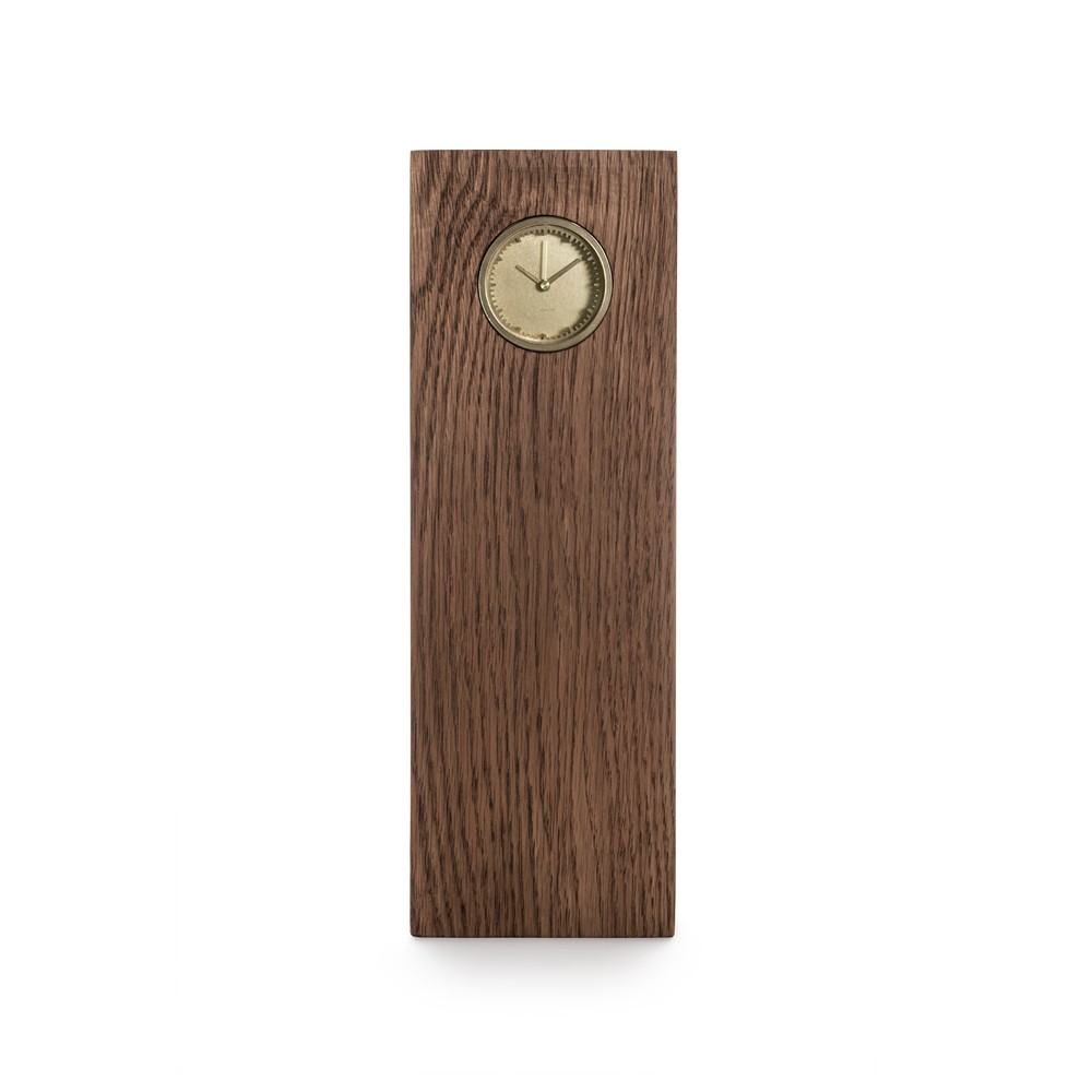 Horloge en bois de chêne tube wood par piet hein eek