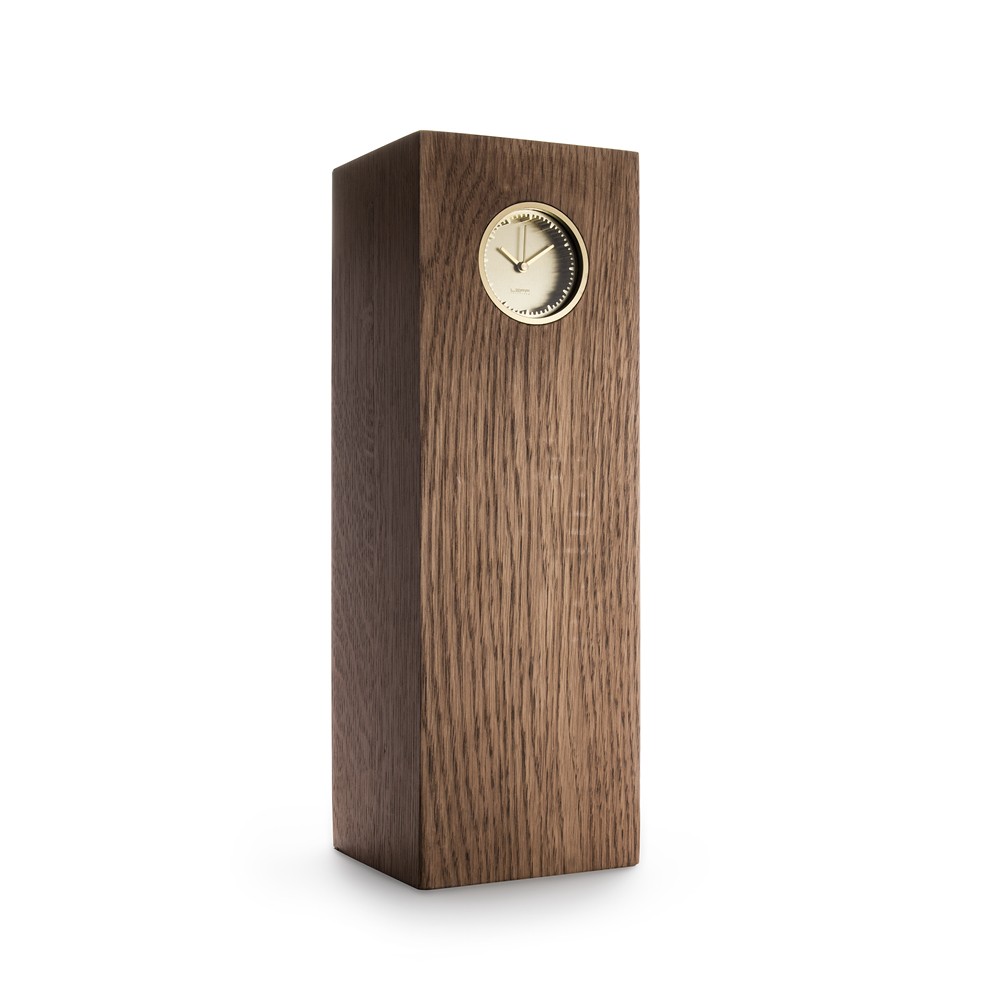Horloge en bois de chêne tube wood par piet hein eek