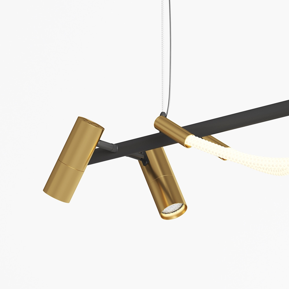 Suspension Tau 1 en aluminium au design contemporain par Maytoni