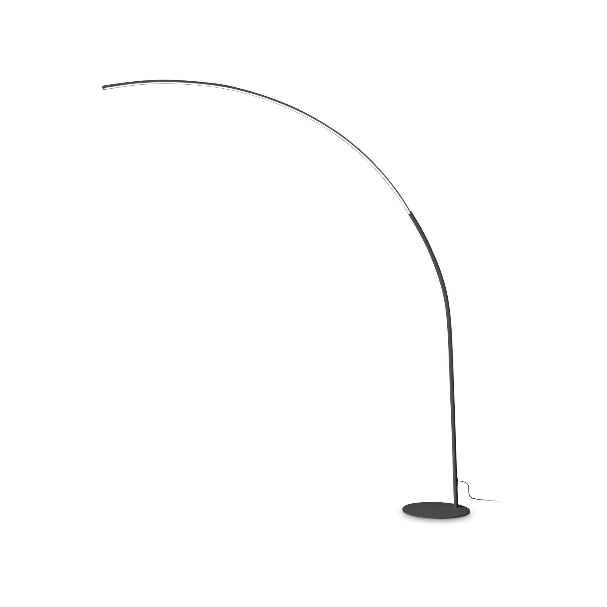 Lampadaire Comet en métal avec un diffuseur en silicone opale - Ideal Lux