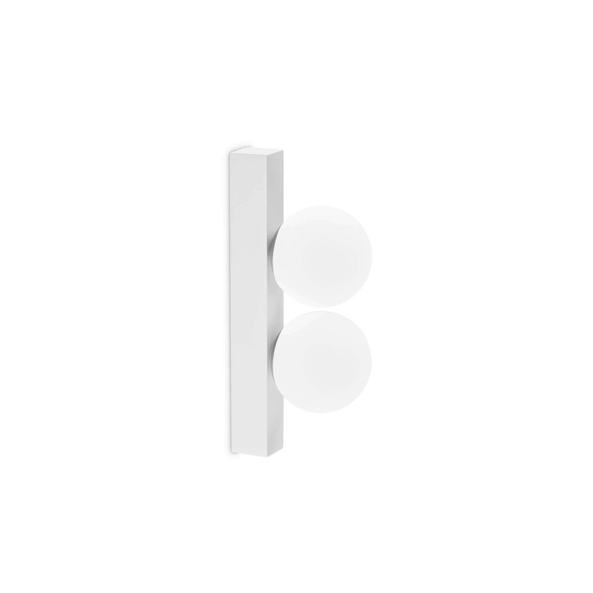 Applique Ping Pong en métal avec des diffuseurs en acrylique transparent satiné - Ideal Lux
