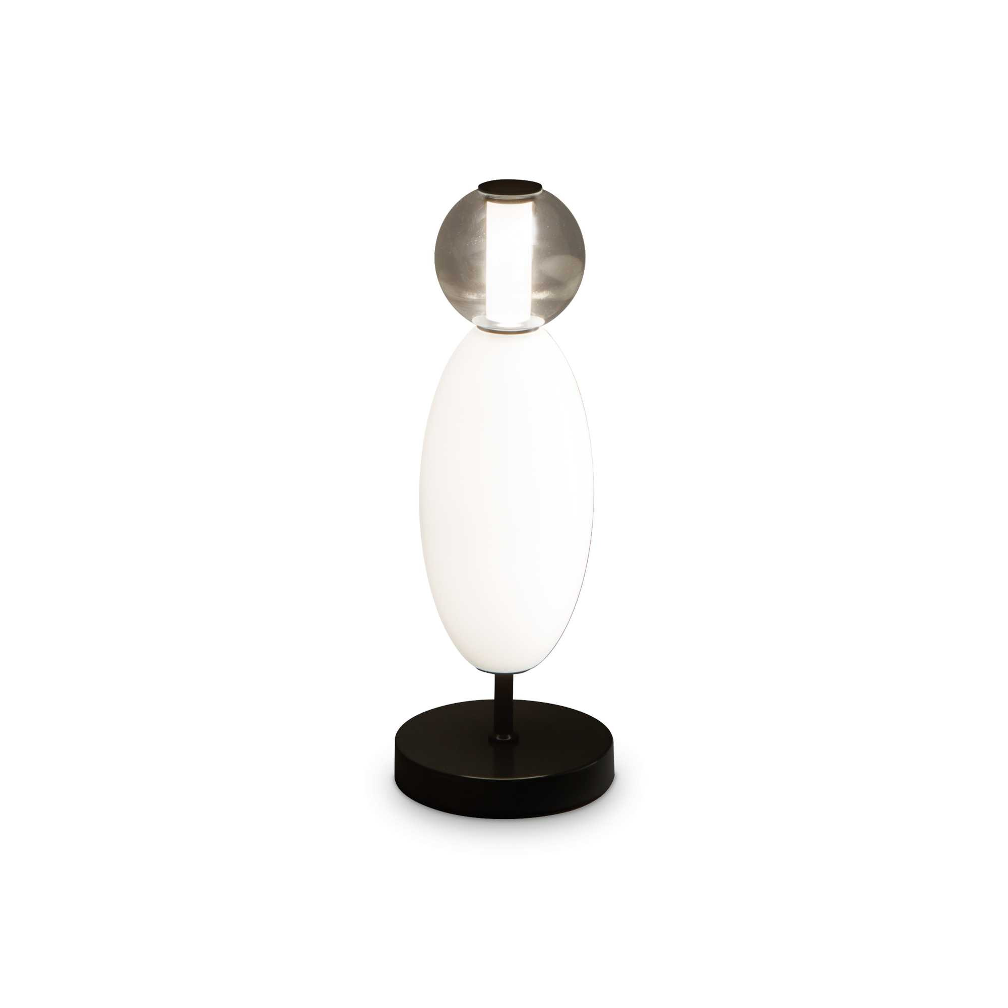 Lampe à poser Lumiere en métal et verre soufflé au design contemporain - Ideal Lux