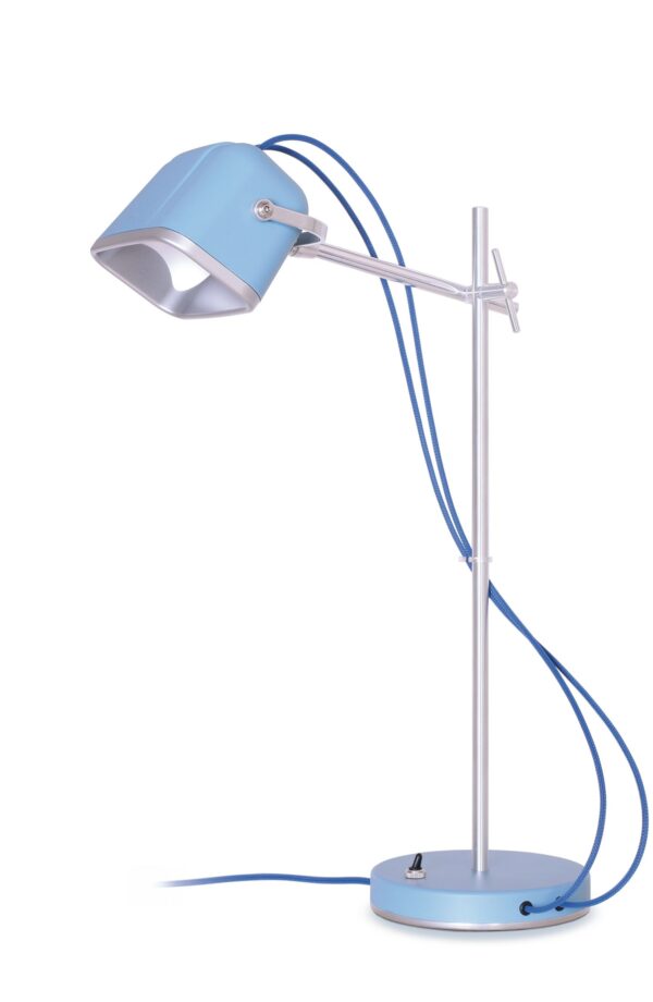 Lampe à poser vintage MOB en aluminium naturel par Swabdesign