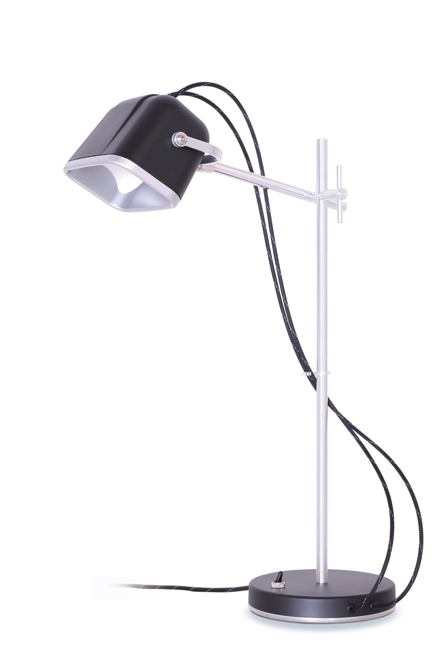 Lampe à poser vintage MOB en aluminium naturel par Swabdesign