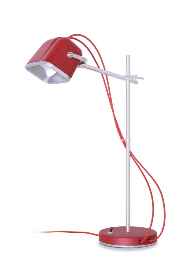Lampe à poser vintage MOB en aluminium naturel par Swabdesign