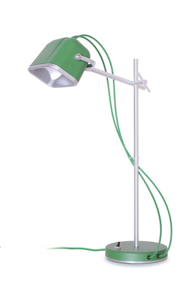 Lampe à poser vintage MOB en aluminium naturel par Swabdesign