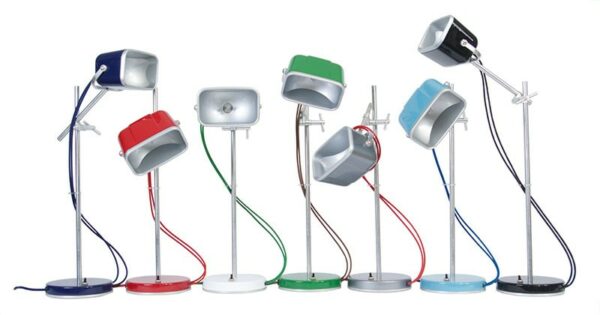 Lampe à poser vintage MOB en aluminium naturel par Swabdesign