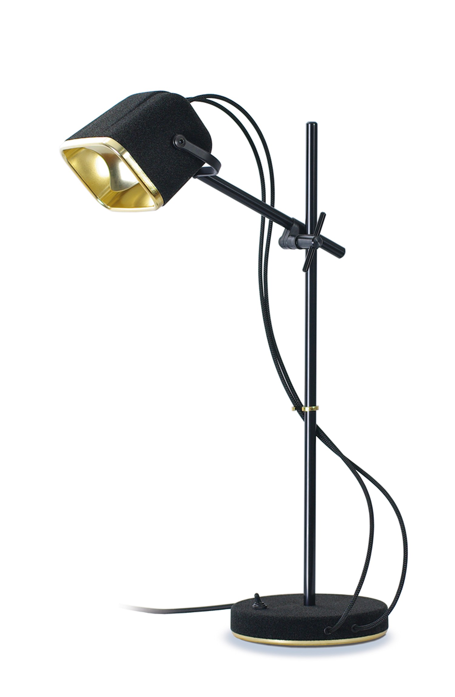 Lampe à poser vintage MOB en aluminium anodisé noir par Swabdesign