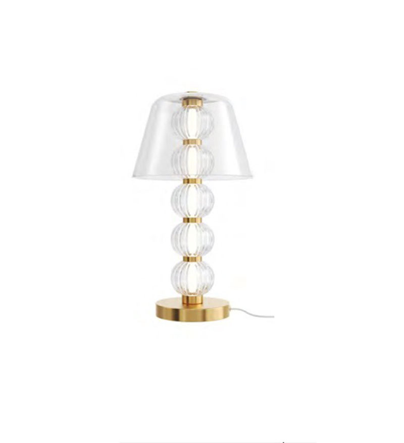 Lampe à poser Amulet avec armature en métal doré et diffuseur en verre coulé gaufré au design contemporain par Maytoni