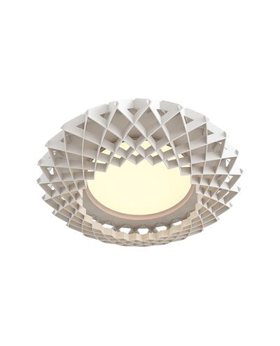 Plafonnier Signature avec base en métal et abat-jour en contreplaqué de bouleau au design contemporain par Pilke Lights