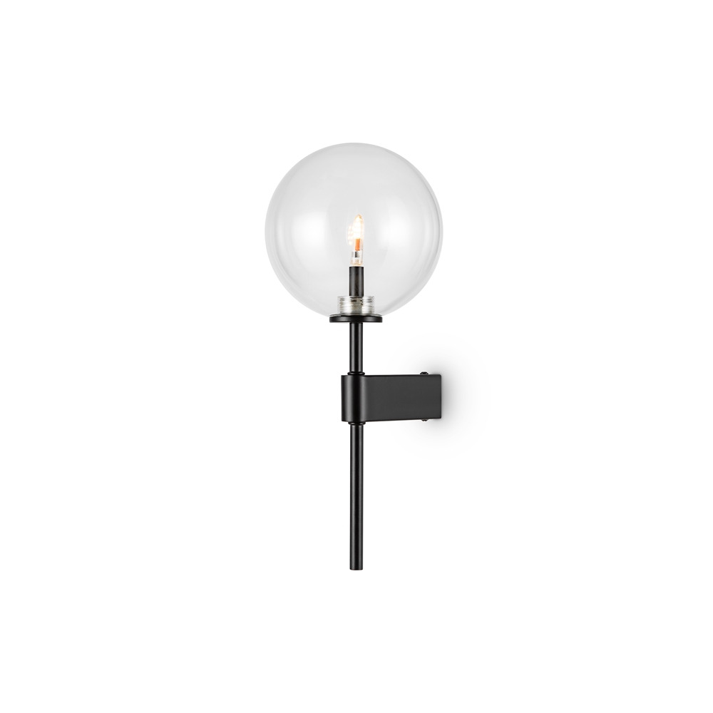 Applique Mood en métal avec un diffuseur en verre transparent au design contemporain par Maytoni
