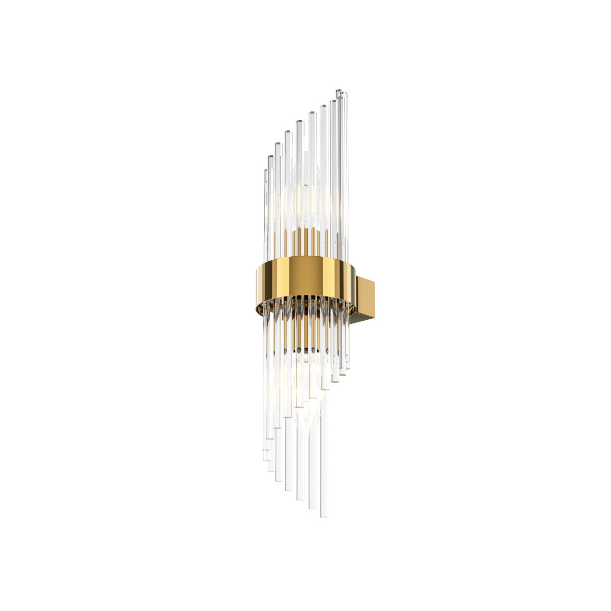 Applique Frame avec base en métal et diffuseur en verre transparent en forme de tube au design contemporain par Maytoni