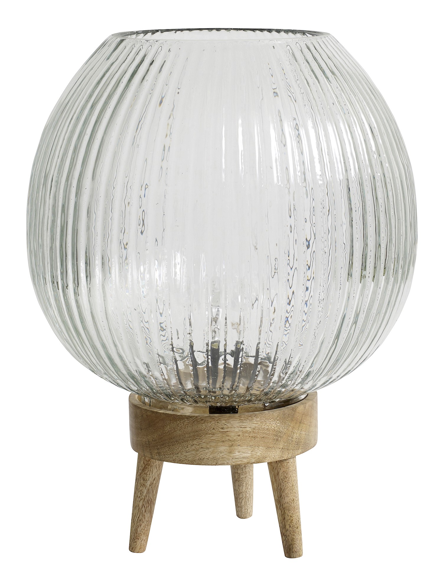 Lampe à poser GROOVES en bois et verre par Nordal
