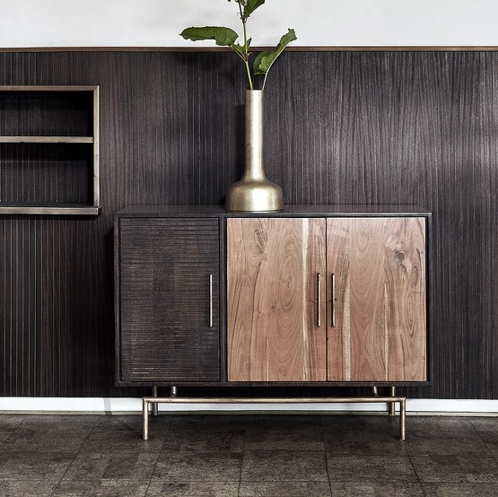 Buffet en bois d'acacia et bois d'amandier au design scandinave par Nordal