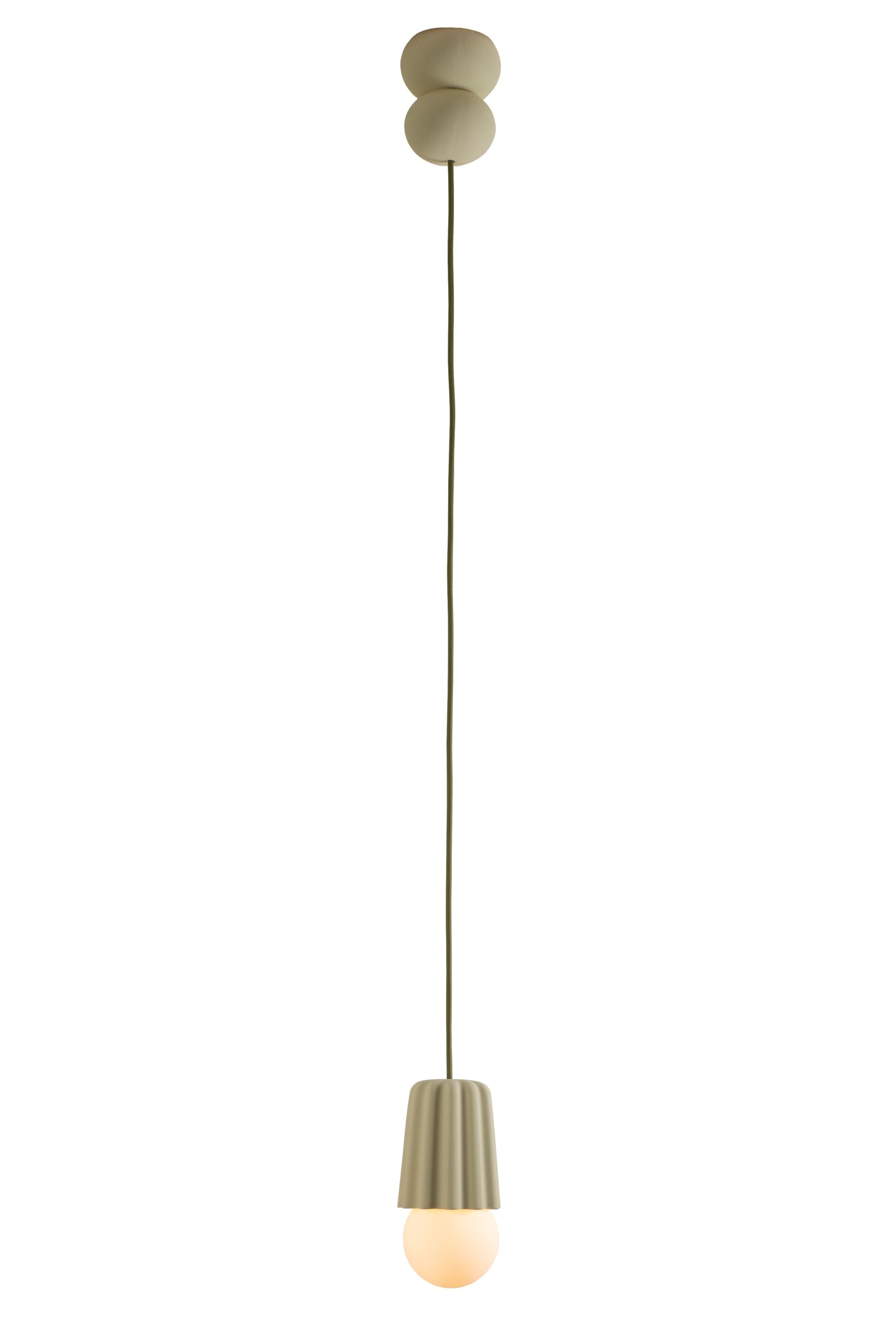 Suspension Stucco n°1 en céramique au design scandinave par Julia Jessen x Schneid Lighting