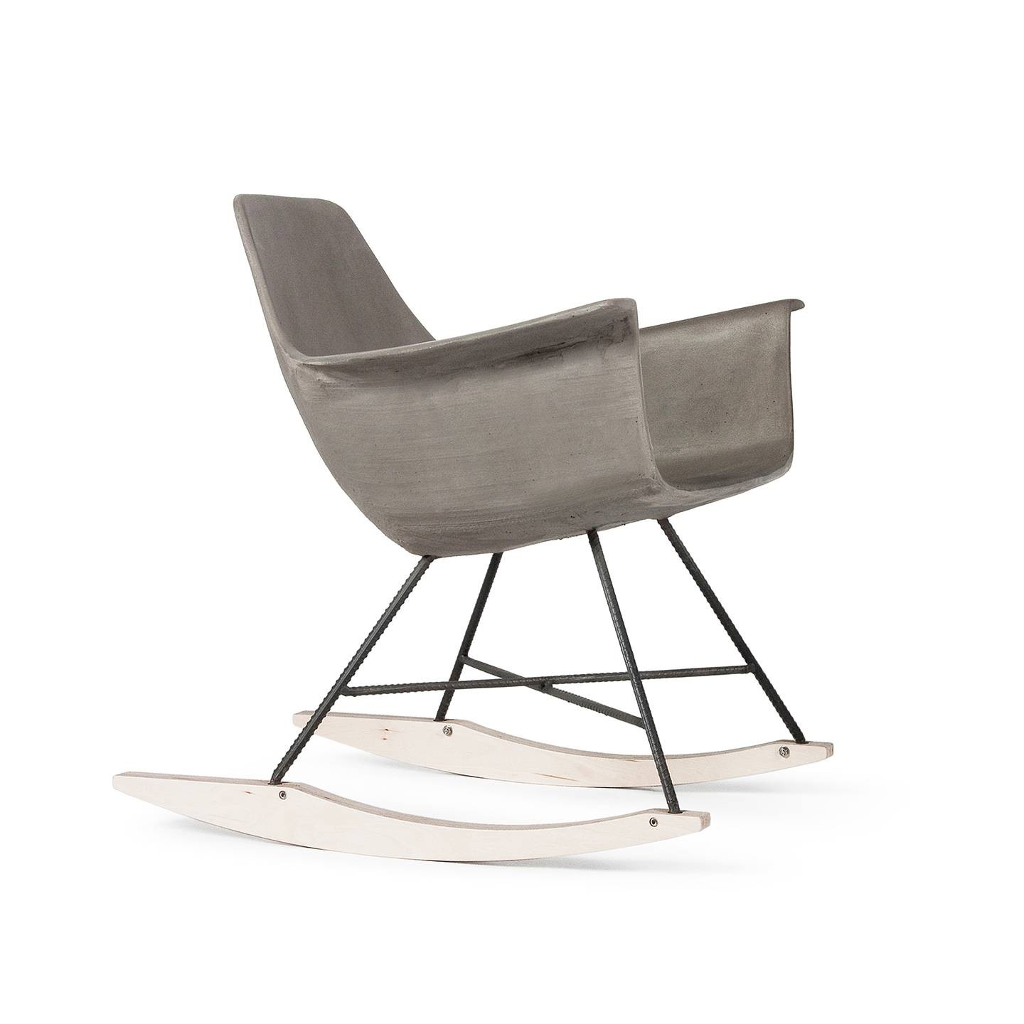 Chaise Hauteville Rocking chair en béton par Lyon Beton