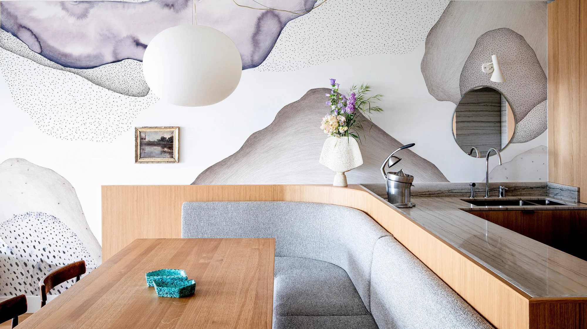 Papier peint design Corps Céleste par Alix Waline x Bien fait Paris