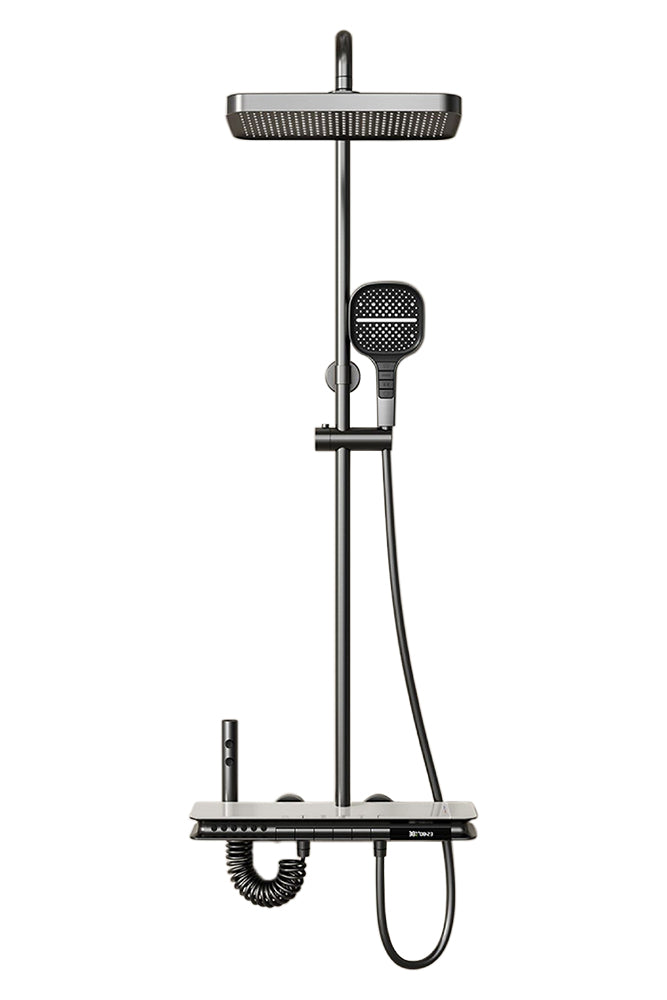 Colonne de douche Yuli avec tablette Full LED et 6 modes de sortie d'eau par Pavao Studio