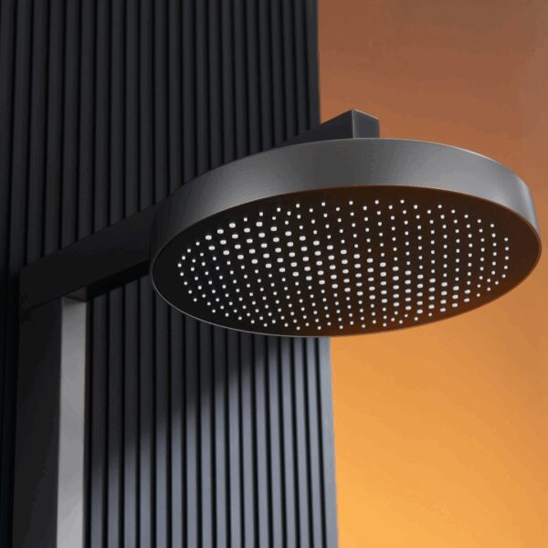 Colonne de douche Ines thermostatique avec double tablettes et 4 modes de sortie d'eau par Pavao Studio