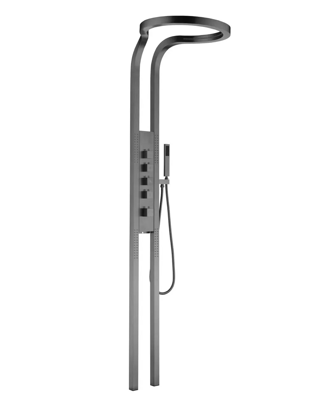 Colonne de douche Olivia thermostatique avec grand anneau et 4 modes de sortie d'eau par Pavao Studio