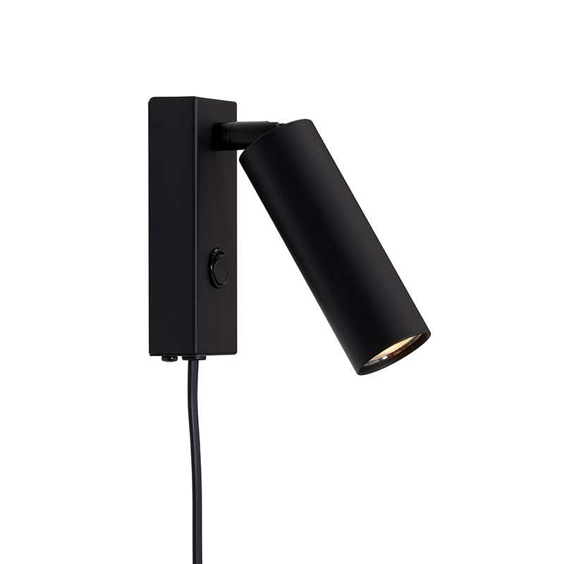 Applique Cato Slim noir mat base en métal au design contemporain par Belid