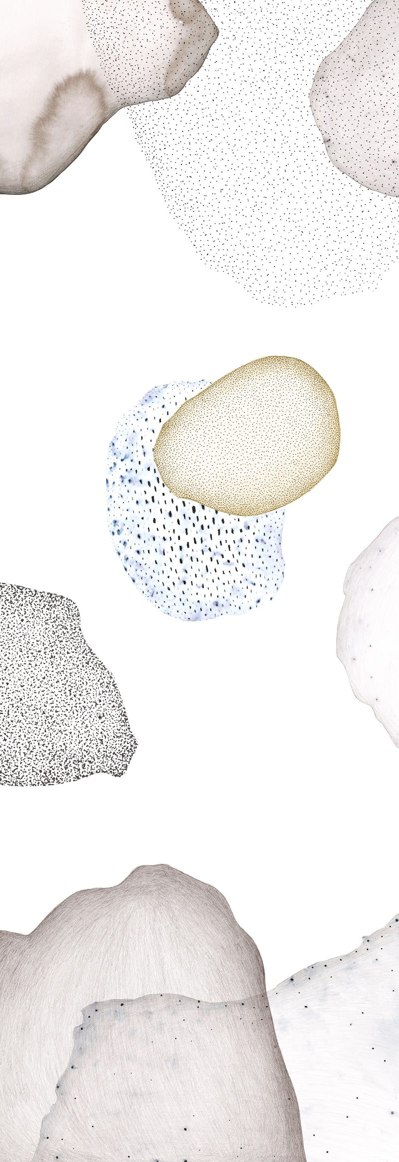 Papier peint design Apesanteur Or par Alix Waline x Bien fait Paris