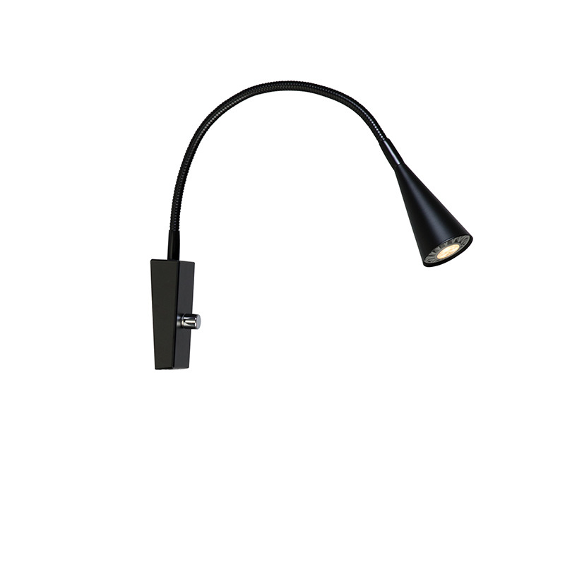 Applique Ledro dimmable avec base en métal et tête flexible au design contemporain par Belid