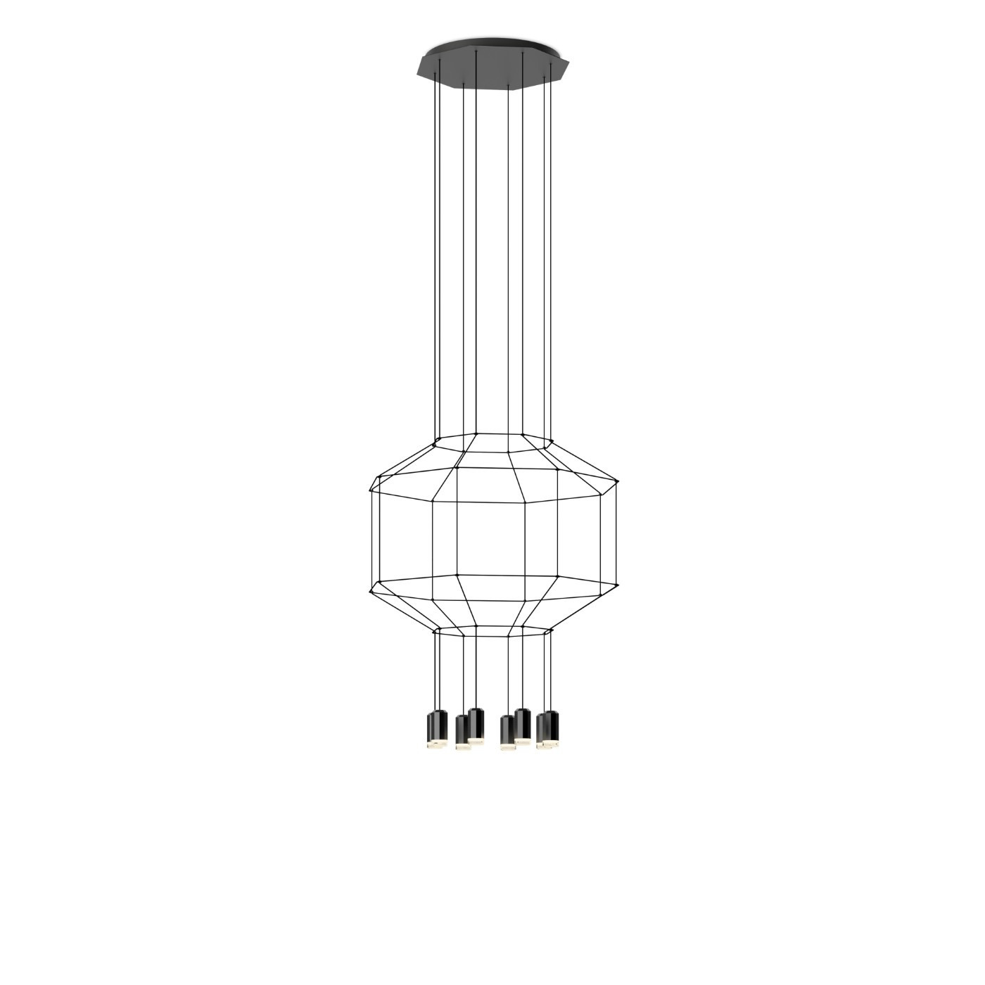 Suspension Wireflow au design géométrique par Arik Levy x Vibia