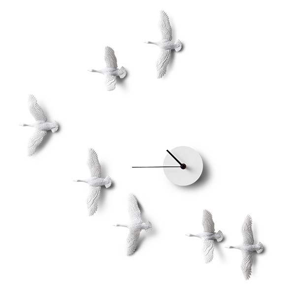 Horloge design oiseaux Migrantbird X CLOCK - C par Haoshi