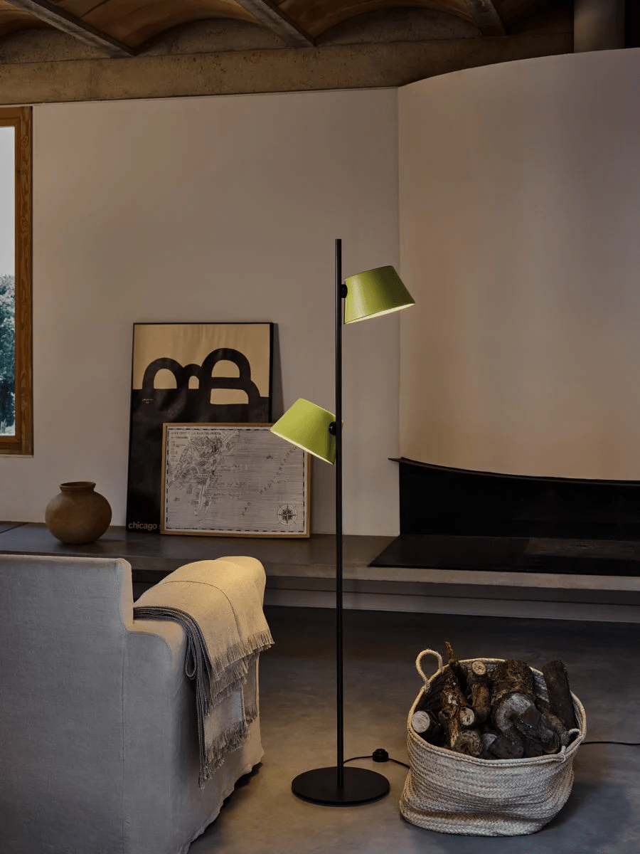 Lampadaire Tam Tam P2 avec 2 abat-jours orientables par Fabien Dumas - Marset