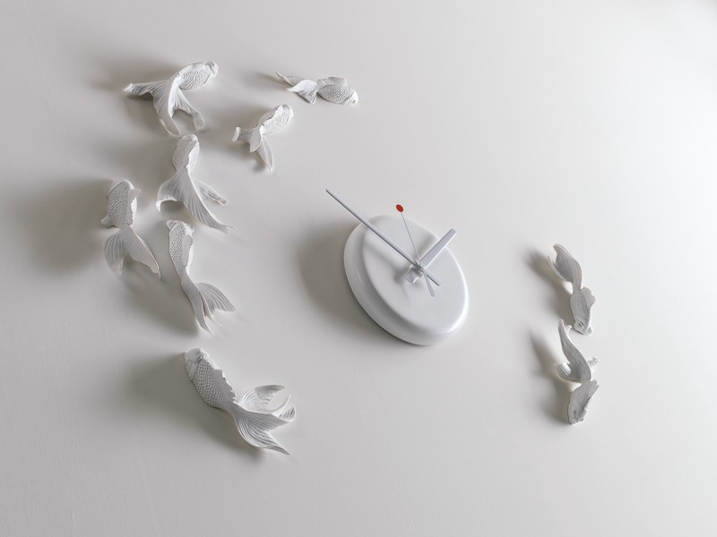 Horloge design Goldfish X CLOCK par Haoshi