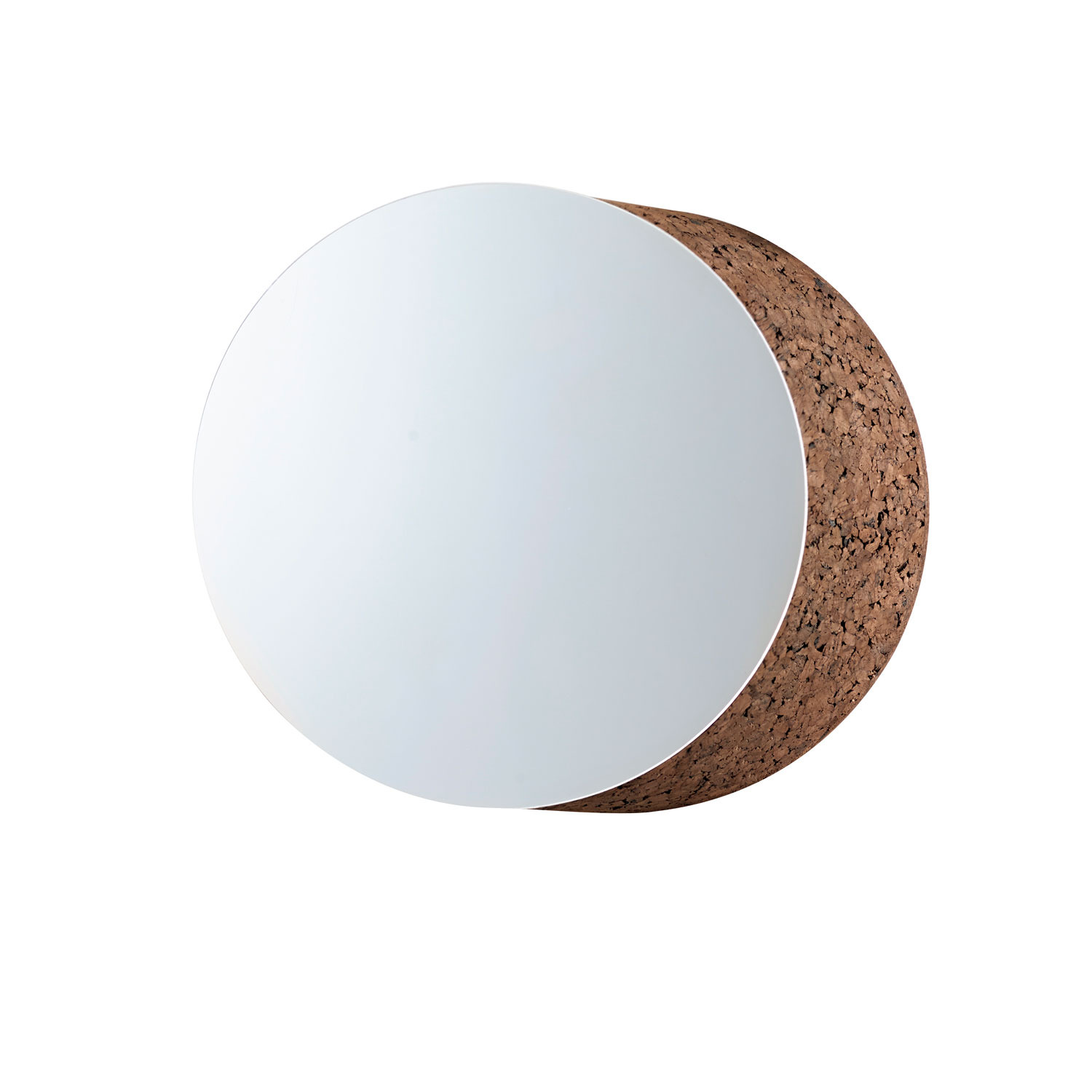Miroir Exo round mirror en liège noir naturel par Toni Grilo x Blackcork