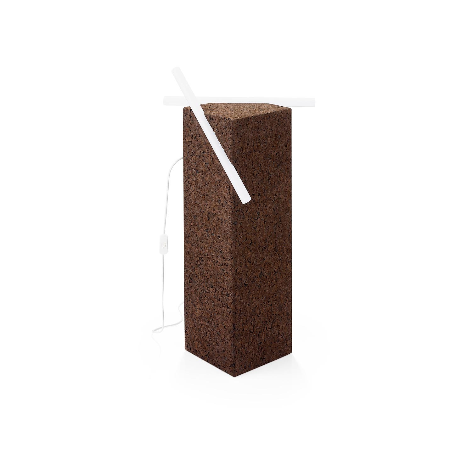 Lampadaire Boolean 2 en liège noir par Toni Grilo x Blackcork