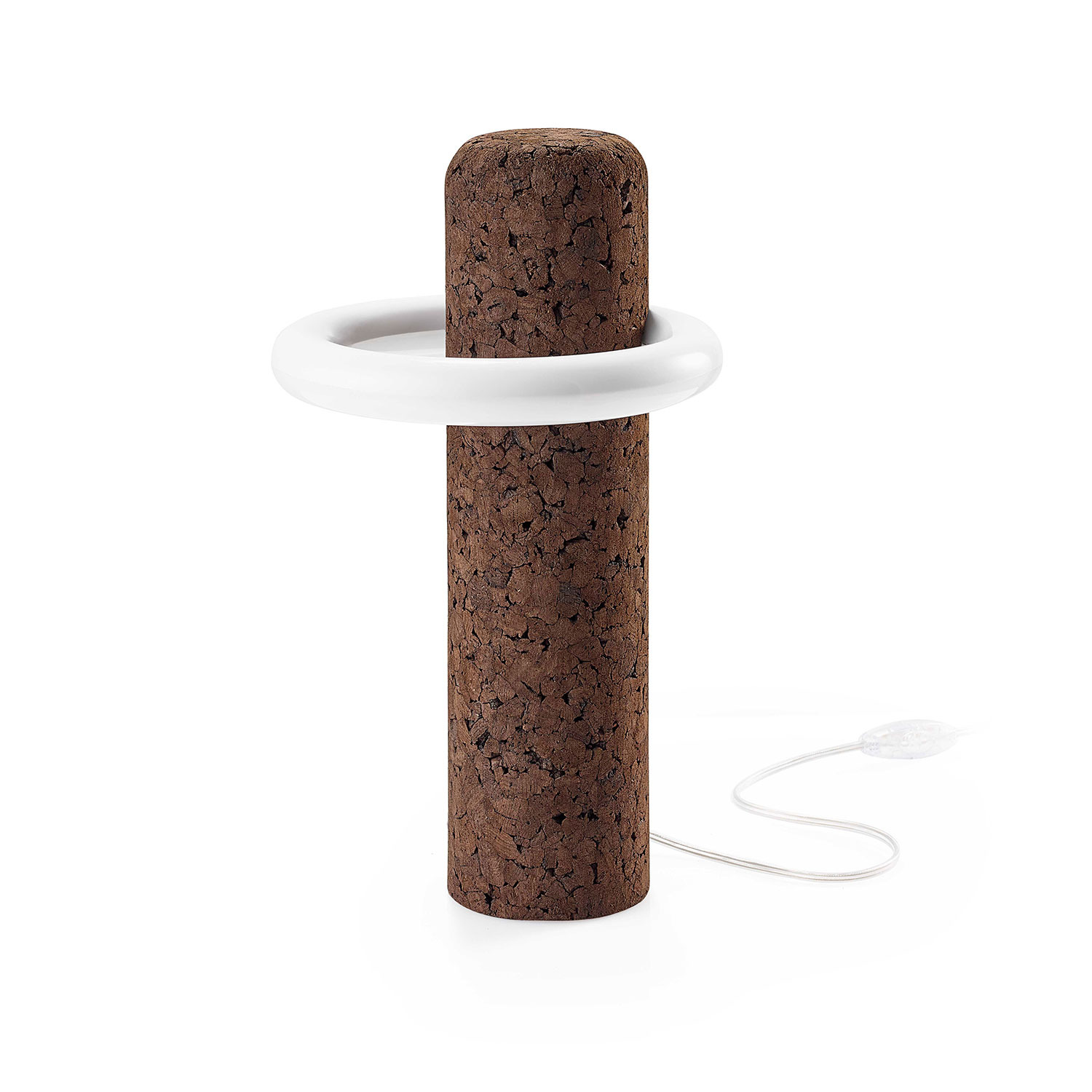 Lampe à poser Hoop en liège noir par Toni Grilo x Blackcork