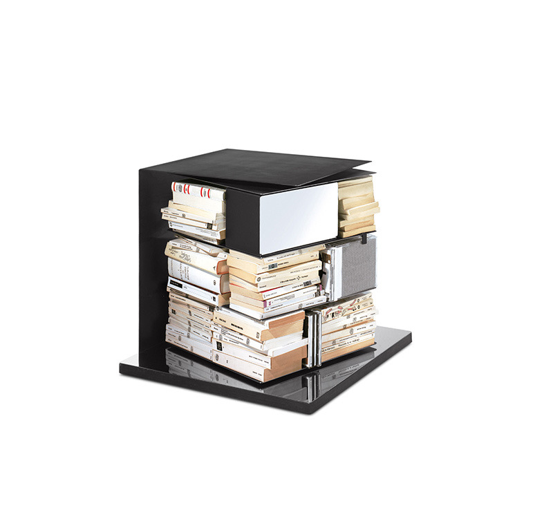 Bibliothèque Ptolomeo x4 Short en acier au design contemporain de Bruno Rainaldi x Opinion Ciatti