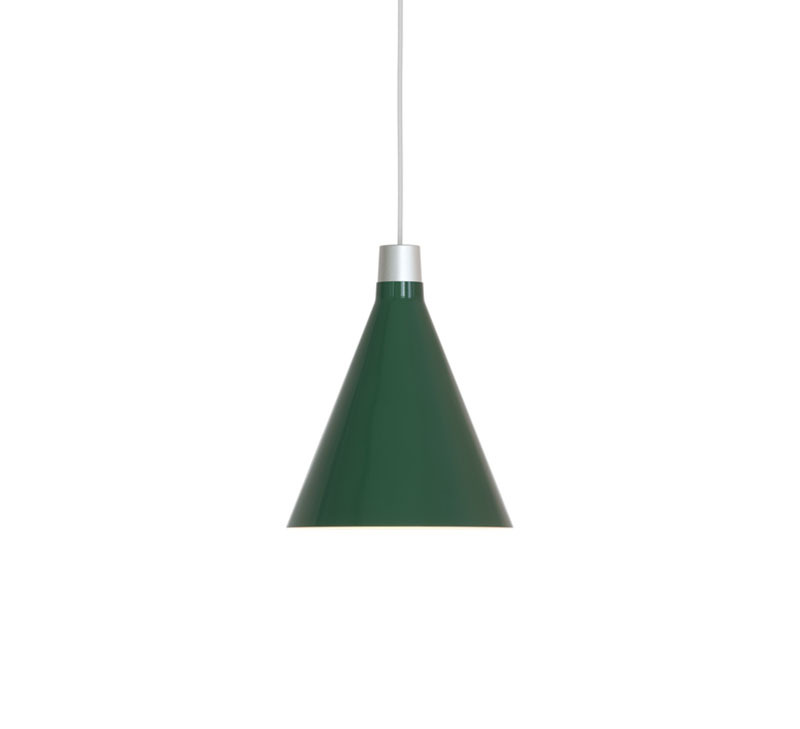 Suspension Bower base en aluminium anodisé avec abat-jour en cône au design contemporain de Tala