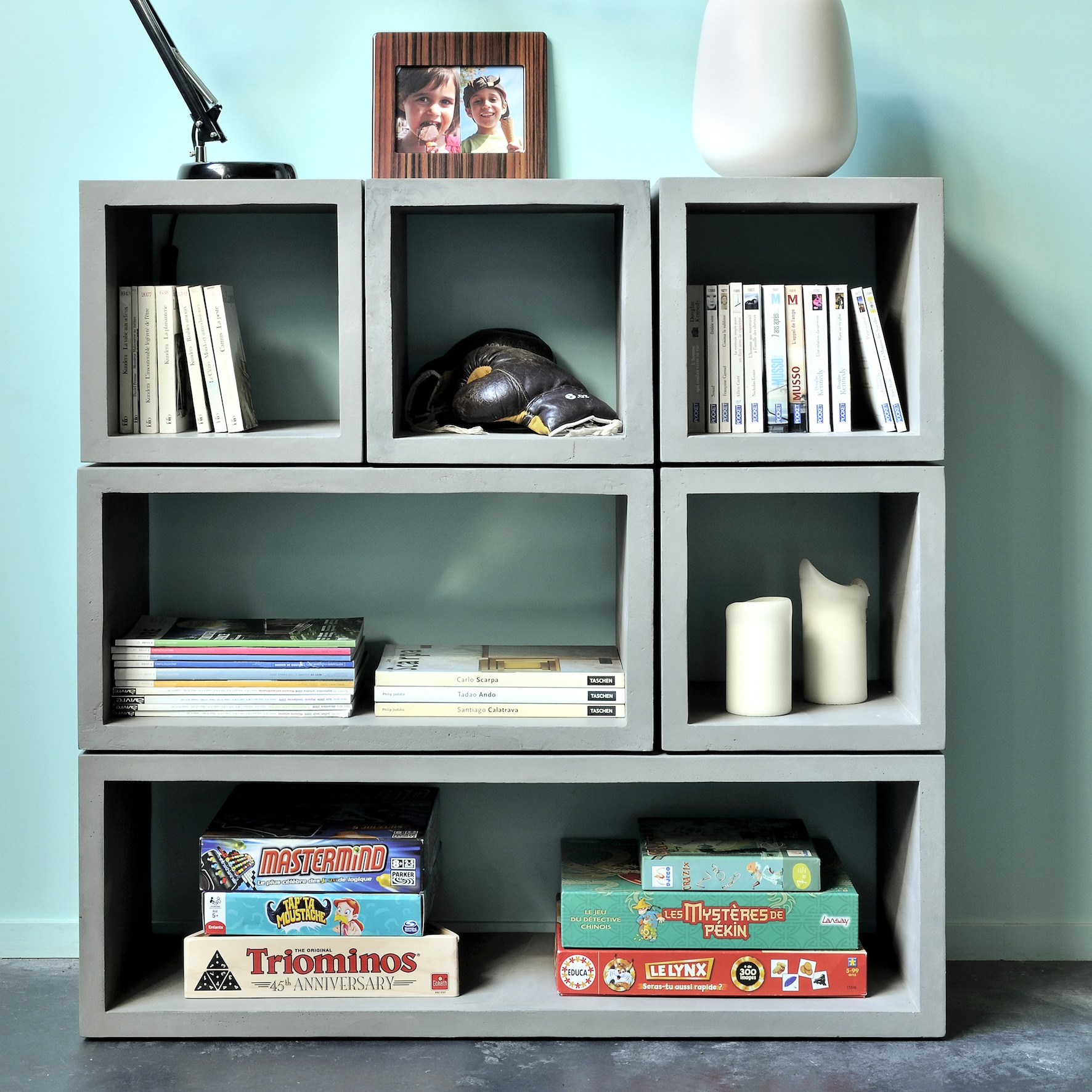 Cube de rangement Monobloc en béton S
