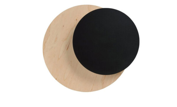 Applique Circle Scandinave avec base en métal et bois au design contemporain par Emibig