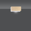 Applique Carlo K1 avec base en métal et abat-jour rectangulaire en bois au design contemporain par Emibig