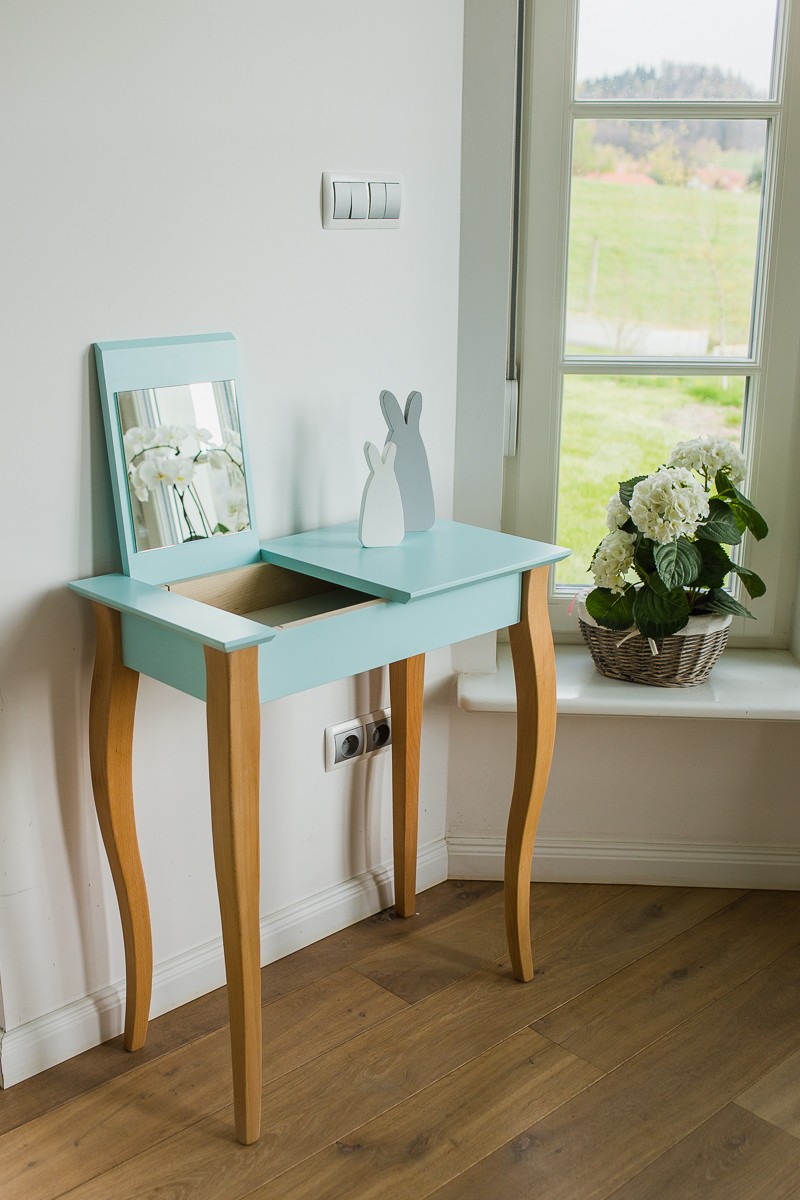 Console meuble design en bois avec miroir Lillo small par Marcin Gładzik