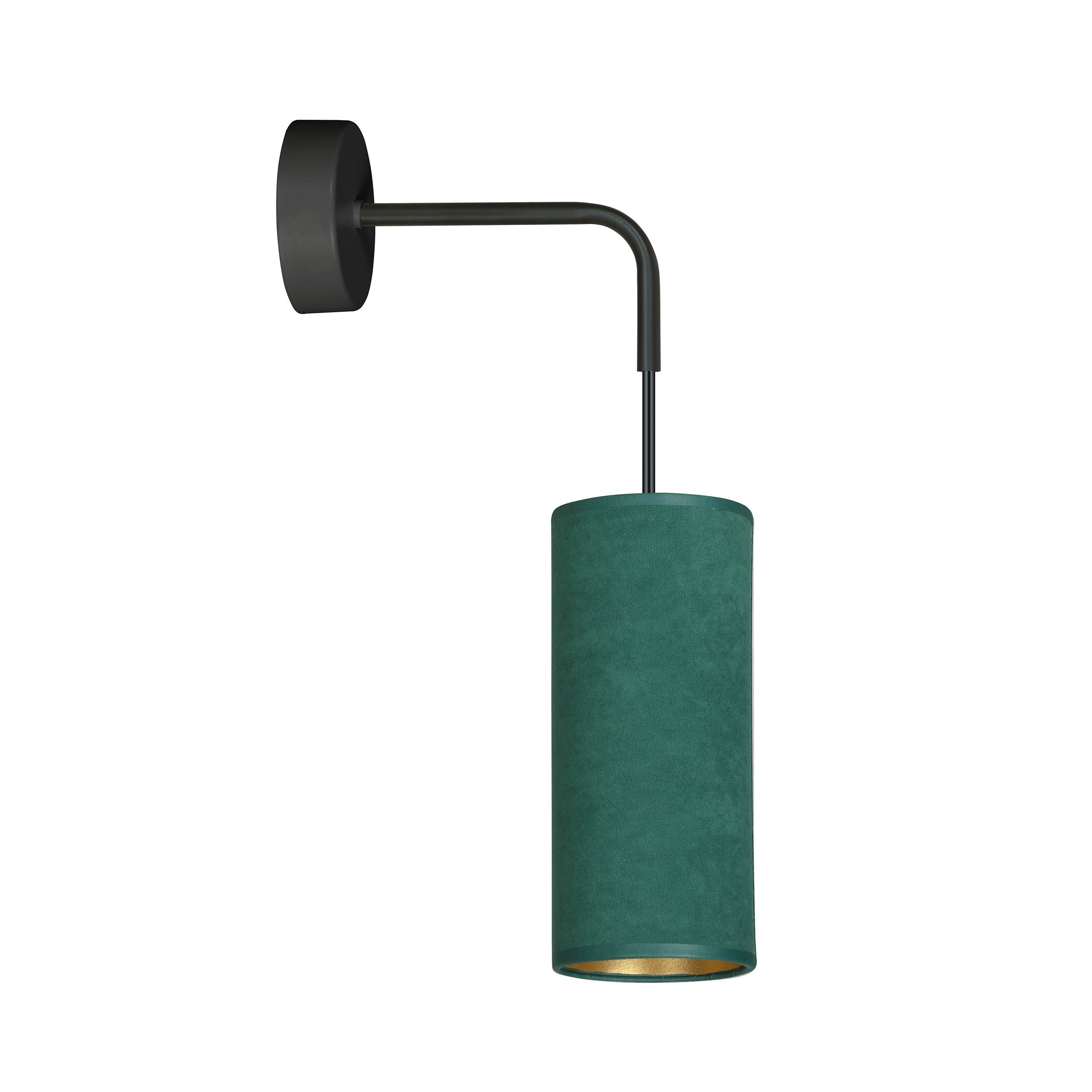 Applique murale Bente base en métal avec abat-jour en velours au design contemporain par Emibig