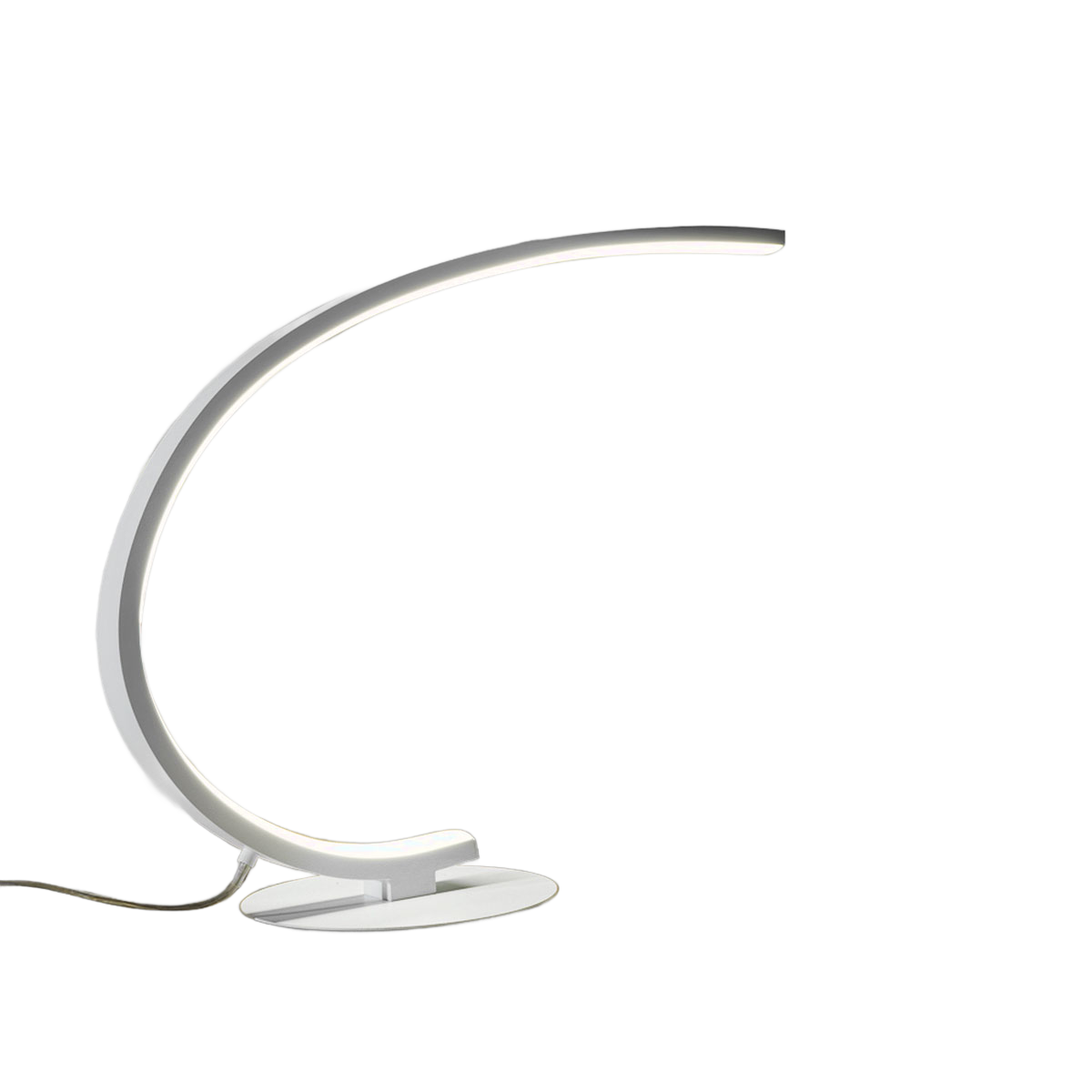 Lampe à poser Iole base en aluminium avec diffuseur en silicone au design contemporain Gea Luce